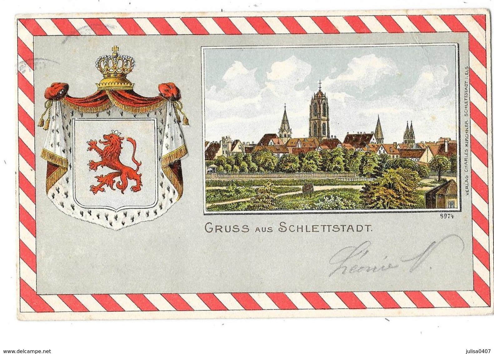 SELESTAT SCHLETTSTADT (67) Carte Période Allemande Gruss - Selestat