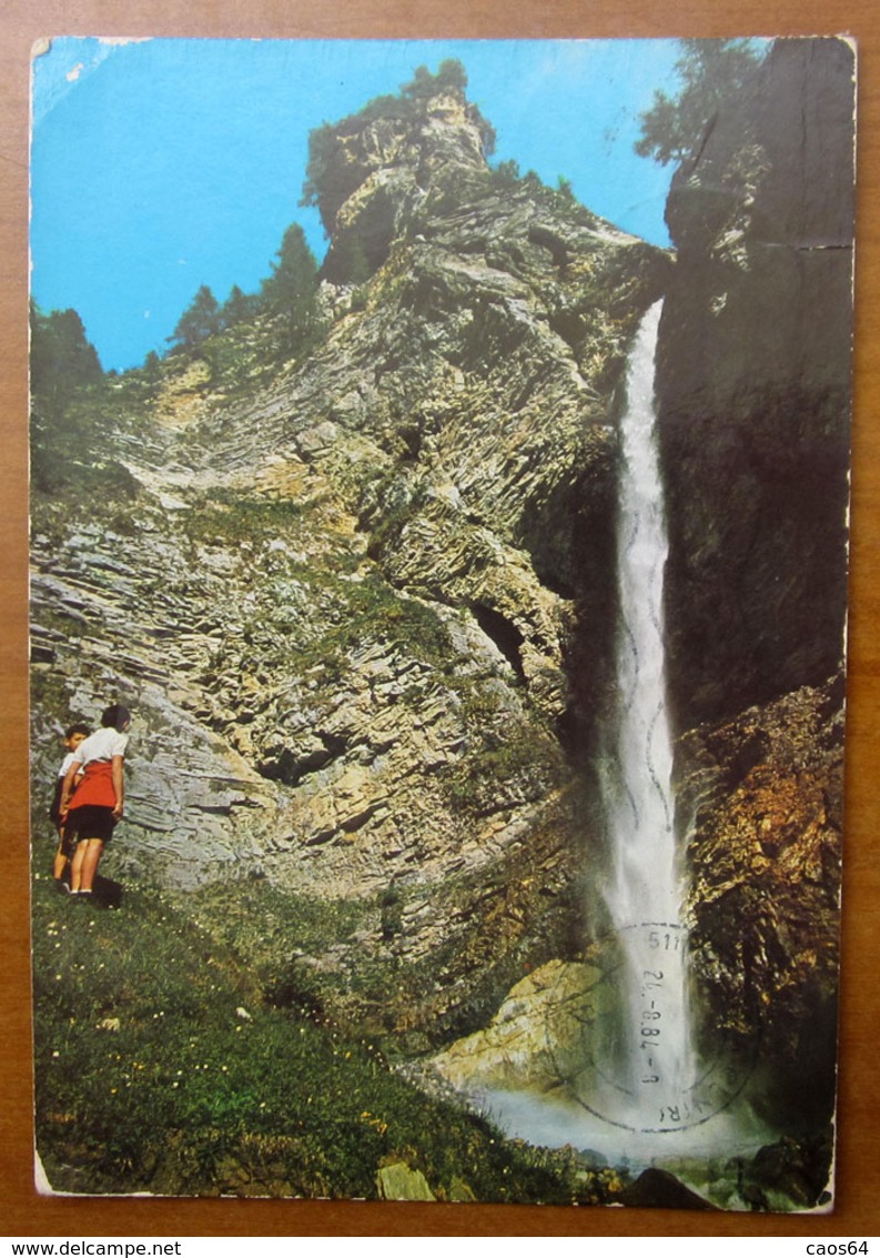 MADESIMO La Cascata Cartolina 1984  Viaggiata - Altri & Non Classificati