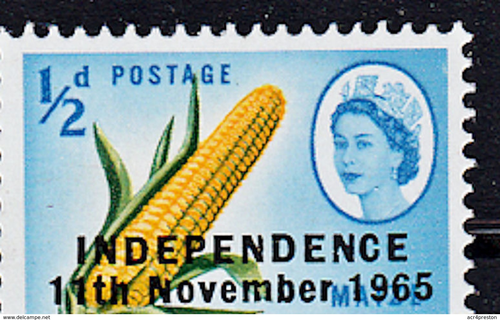 B0699 SOUTHERN RHODESIA 1966, Independence ½ D, Deformed 'N' In November Error Row 17/03 - Southern Rhodesia (...-1964)