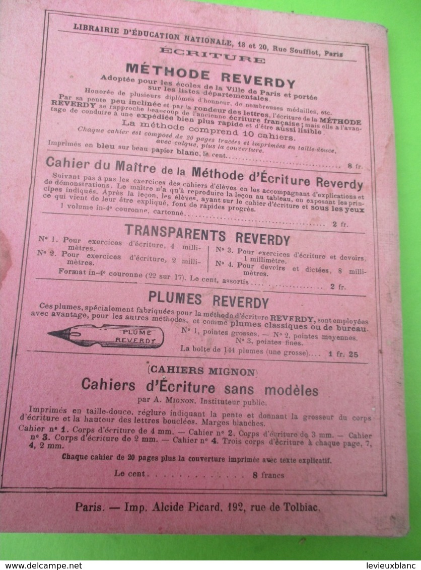 Méthode de Lecture/Méthode CUISSART/Lecture ,Ecriture,Orthographe et Dessin/1er Livret/Education Nationale/1911   CAH305