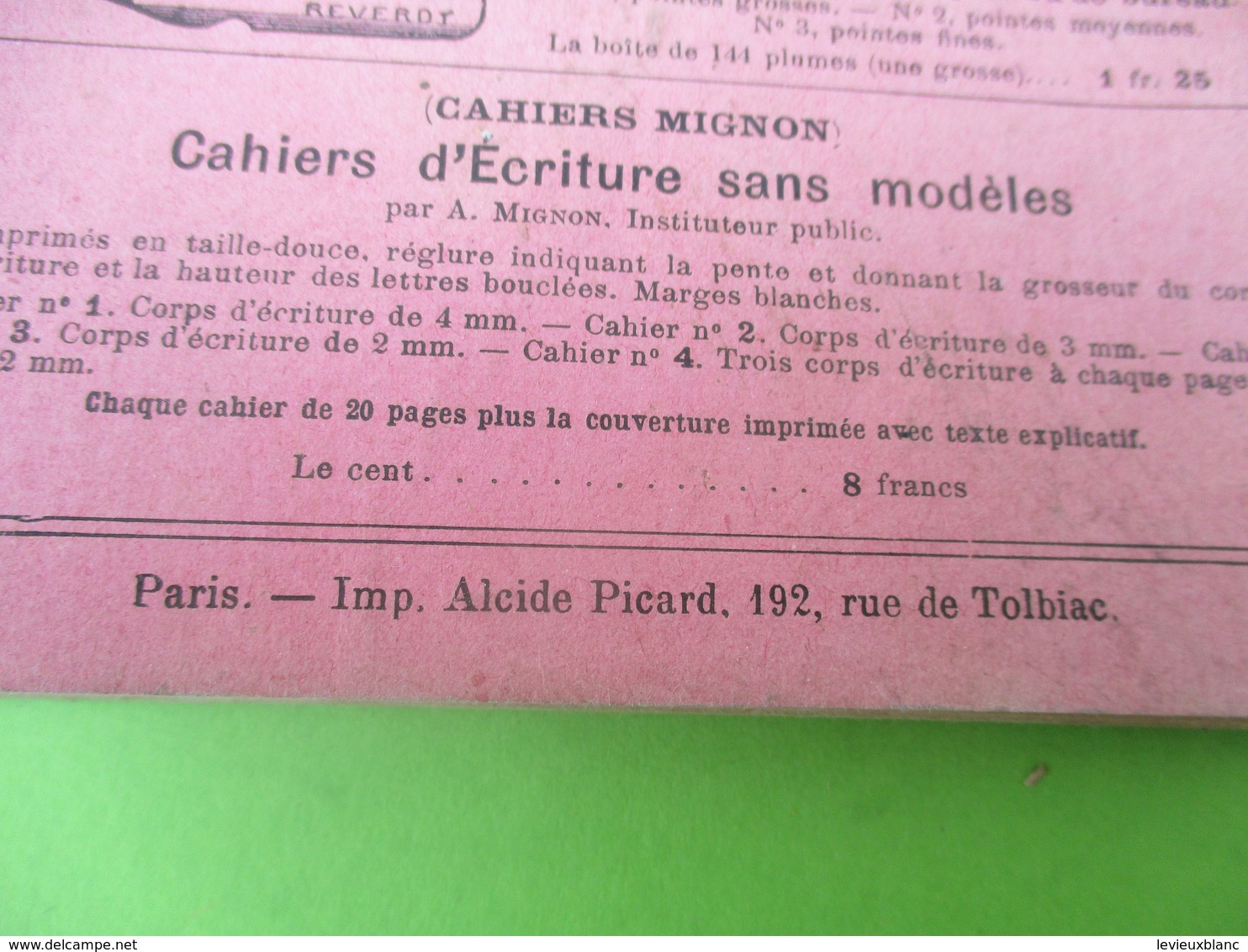 Méthode de Lecture/Méthode CUISSART/Lecture ,Ecriture,Orthographe et Dessin/1er Livret/Education Nationale/1911   CAH305