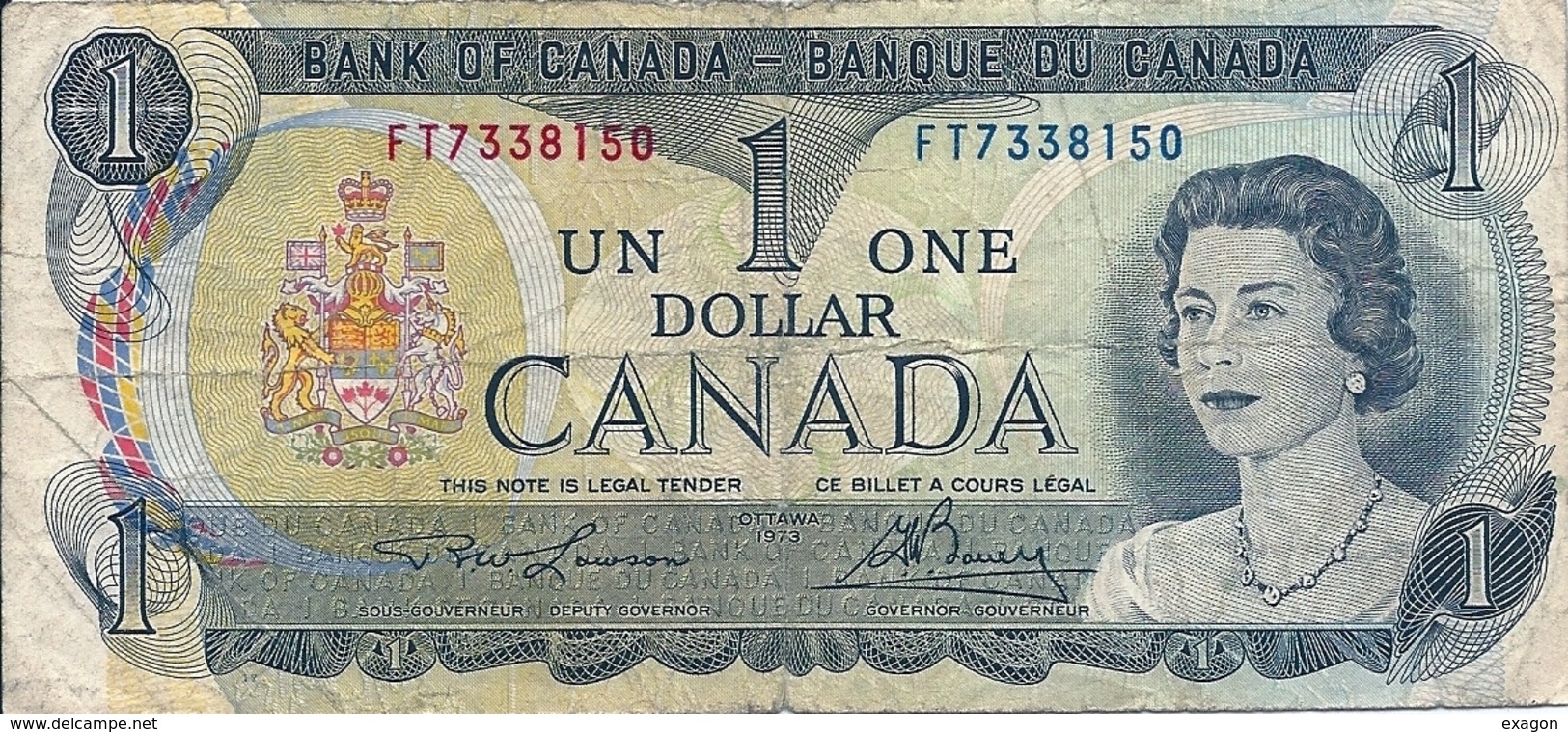 Banconota Da  1  DOLLARO  Del  C A N A D A - Anno  1973 - Canada