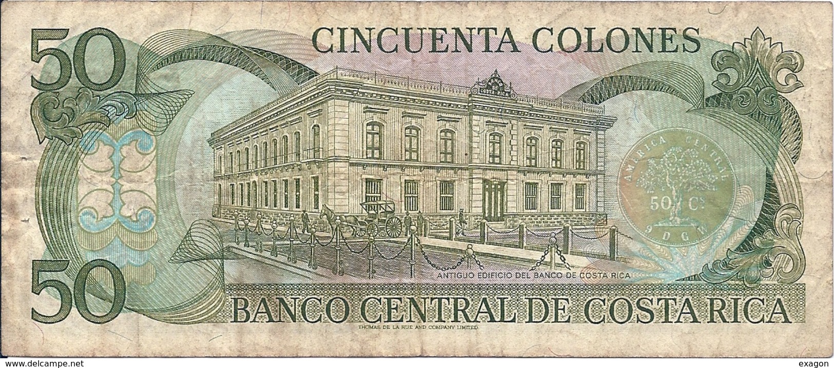 BANCONOTA  Da  50  COLONES  PESO -  Banco Central De Costa Rica  -  Anno 1993 - Costa Rica