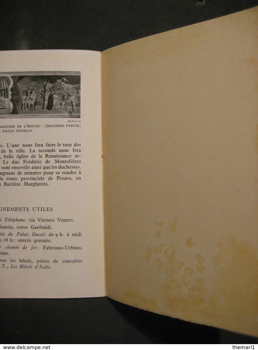 VECCHIO DEPLIANT URBINO URBIN ENIT FERROVIE STATO VERSIONE FRANCESE FRANCAIS