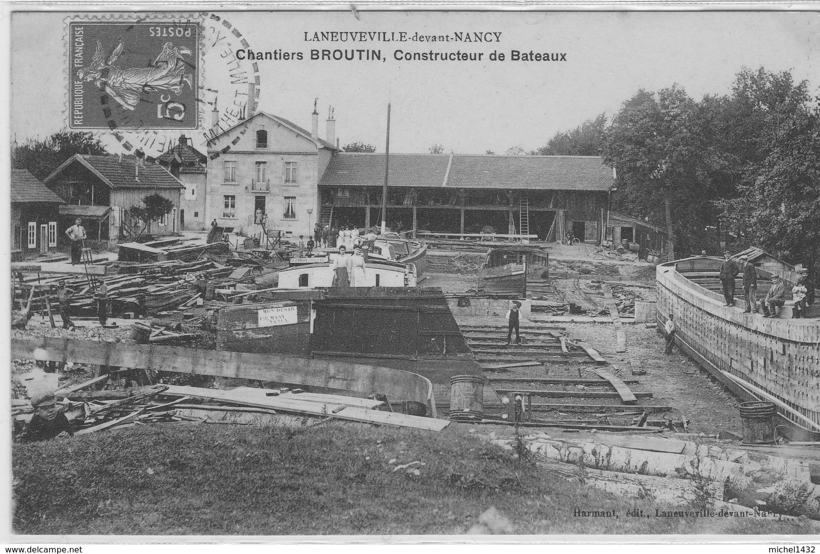 LA NEUVEVILLE DEVANT NANCY  Chantiers BROUTIN Constructeur De Bateaux - Autres & Non Classés