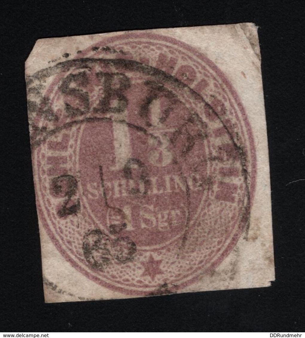 1865 Feb. Freimarke Mi DE-SH 10 Sn DE-SH 5 Yt DE-SH 5 Sg DE SH 8 AFA DE-SH 10 Stamped O - Schleswig-Holstein