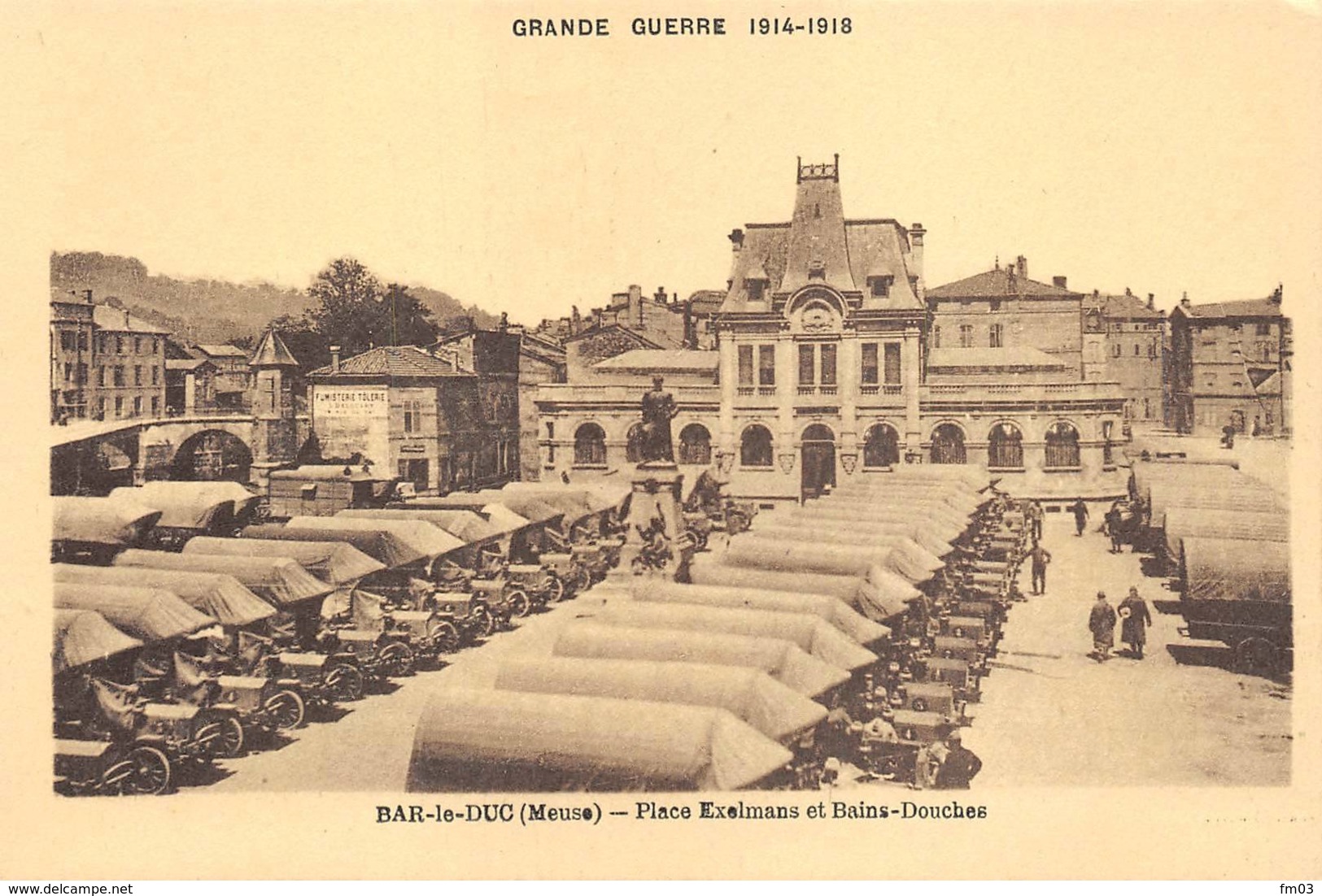 Bar Le Duc Grande Guerre 1914 1918 Combier Cim Camions Camion Place Exelmans Bains Douches - Bar Le Duc