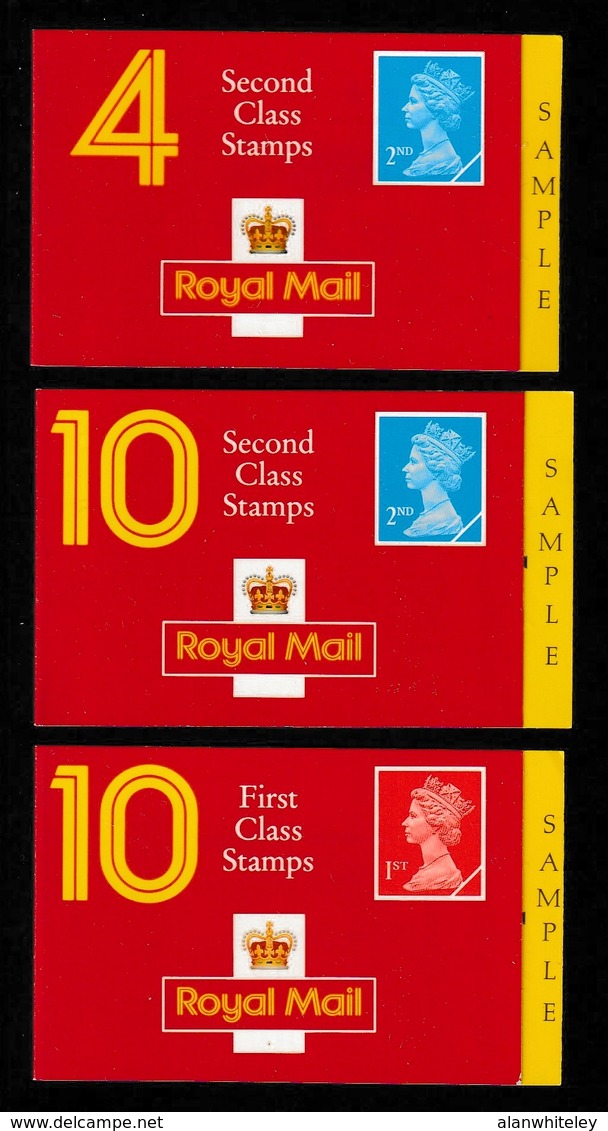 GREAT BRITAIN 1991 NVI Window Booklet THREE EXAMPLE COVERS (No Stamps) - Essais & Réimpressions