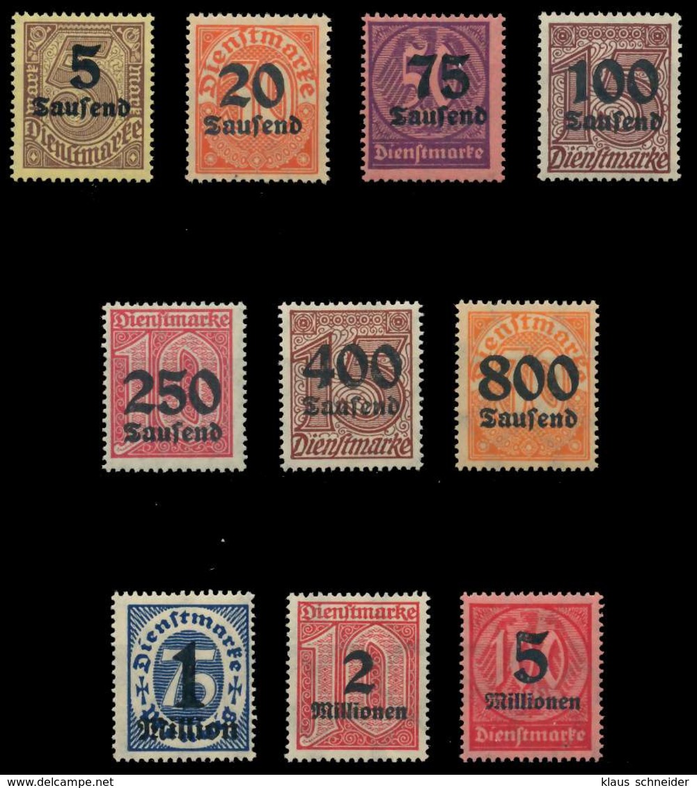 DEUTSCHES REICH DIENSTMARKEN 1923 Nr 89-98 Postfrisch X064076 - Dienstmarken