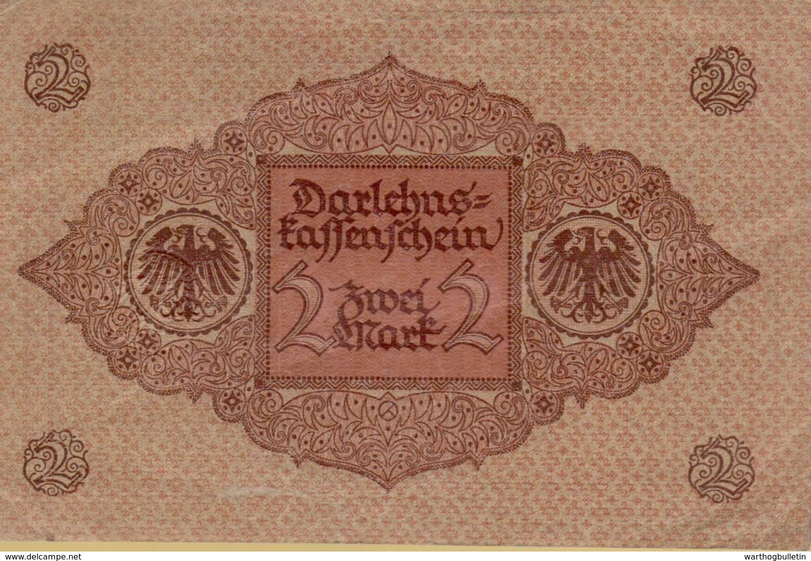 1920 Germany 2 Marks DARLEHENSKASSENSCHEIN P#59 - Imperial Debt Administration