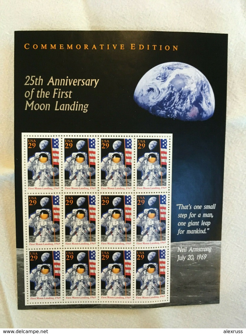US 1994 Space Moon Landing, 25th Anni. Sheet 29c,Sc # 2841, VF MNH** (US-16) - Etats-Unis