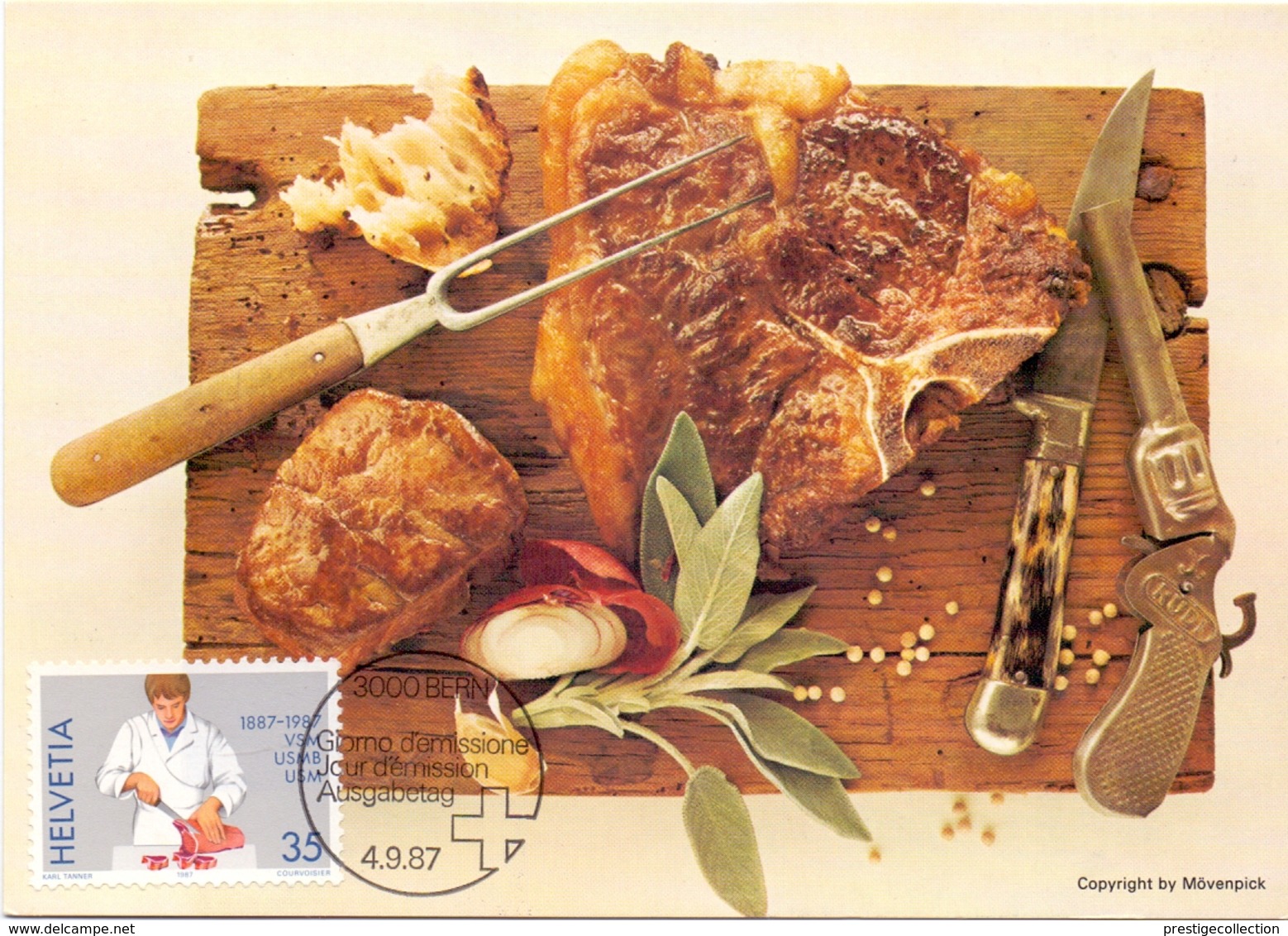 HELVETIA  SWISS BERN MOVENPICK GOOD AND FRIENDLY  MAXIMUM POST CARD  (GENN201553) - Alimentazione