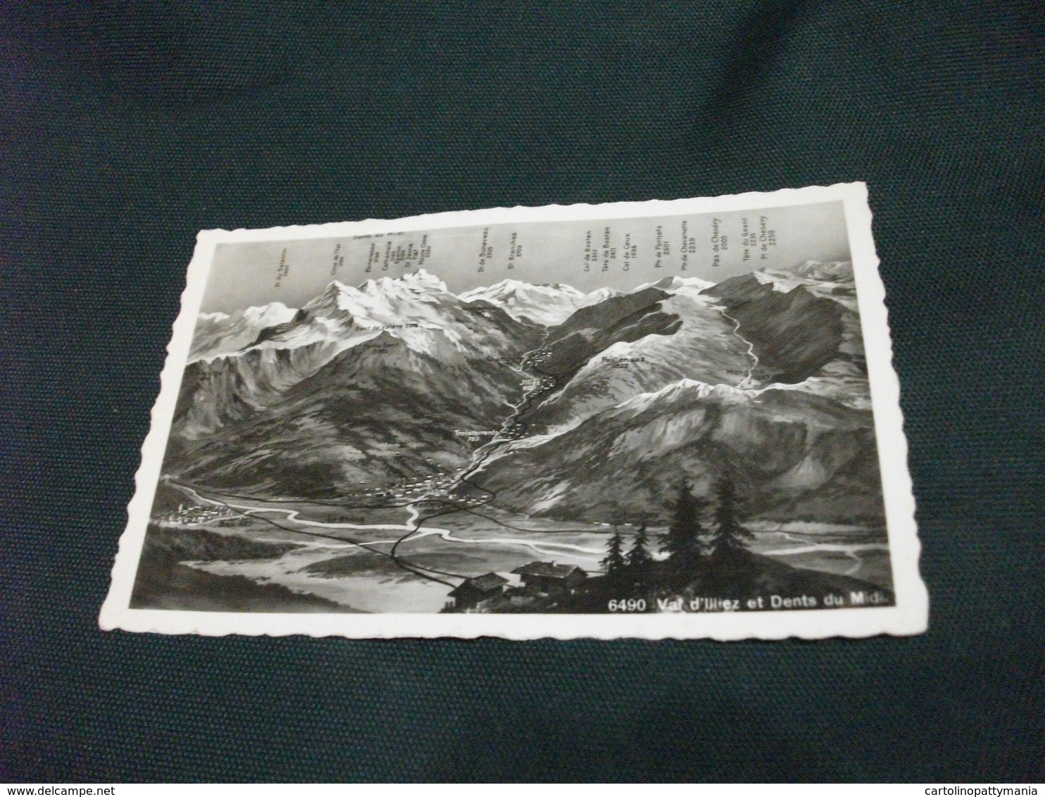 CARTA GEOGRAFICA VAL D'ILLIEZ ET DENTS DU MIDI - Carte Geografiche