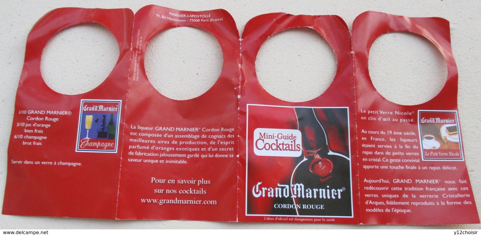 MINI GUIDE COCKTAILS GRAND-MARNIER GRAND MARNIER CORDON ROUGE - Spiritueux