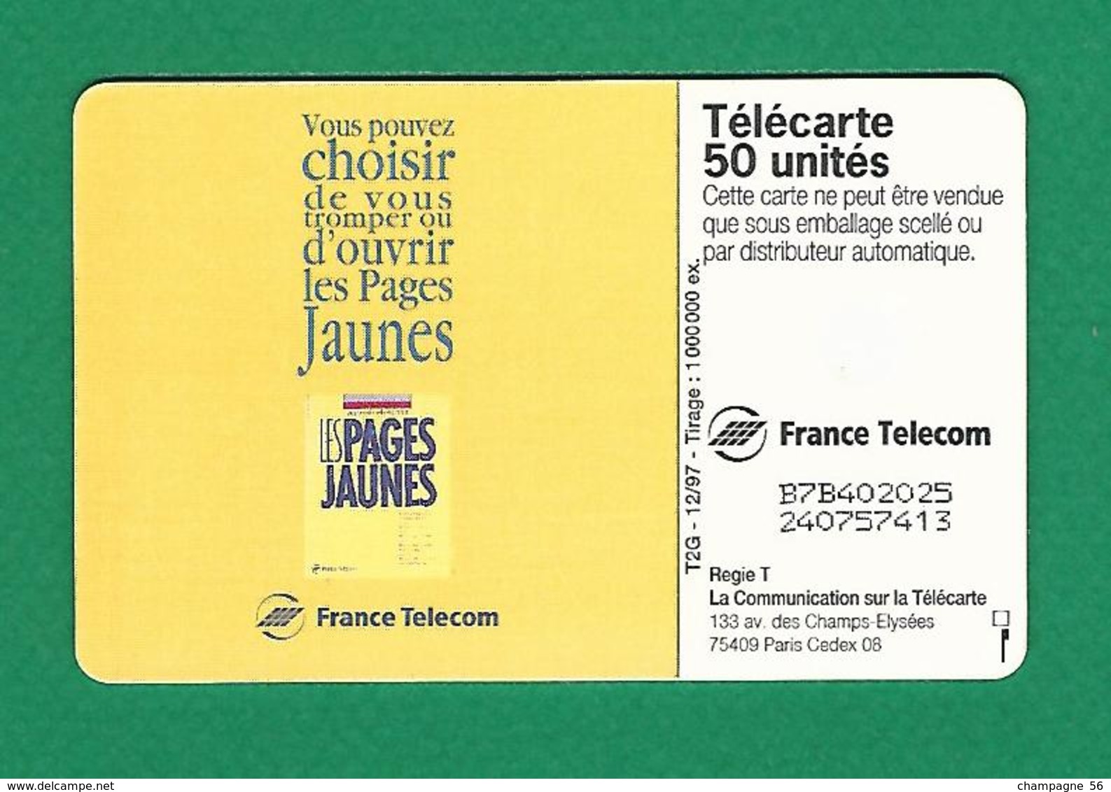 VARIÉTÉS 12 / 1997  HAMMAM LES PAGES JAUNES  PUCE GEM2    50 UNITÉS - Variétés