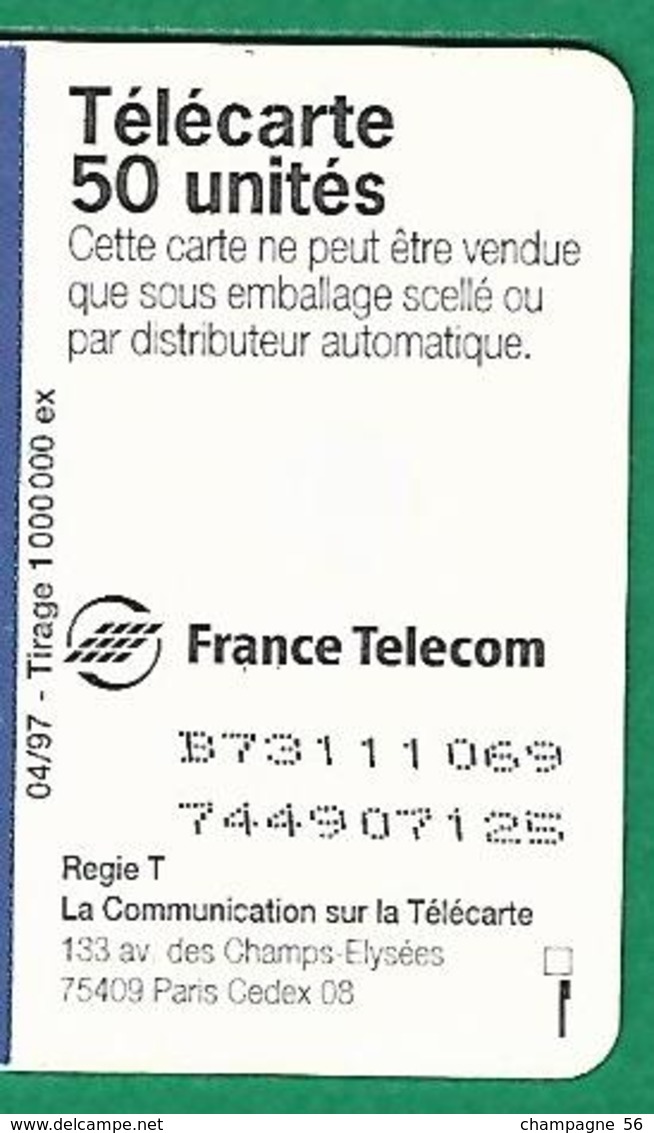 VARIÉTÉS 04 / 1997  ACTIONNAIRE DE FRANCE TELECOM   PUCE GEM1B   50 UNITÉS - Variétés