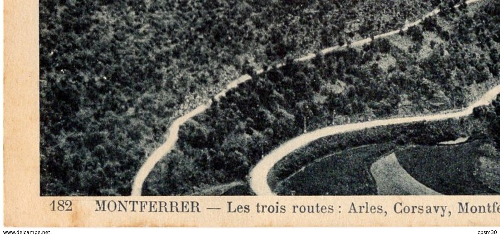 CP 66 Montferrer, Les Trois Routes, Arles, Corsavy, Montfer N° 182 édition Chocolat Cantaloup-Catala, Format 9.5 X 23 Cm - Other & Unclassified