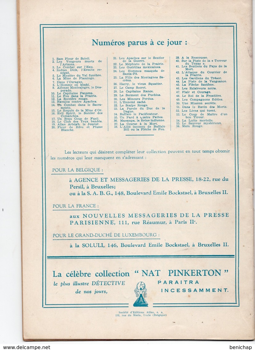 EO BUFFALO BILL N* 57 - NAVARRO, LE CHEF DES RENEGATS - LE HEROS DU FAR-WEST -  EDITION ATLAS. - Aventure