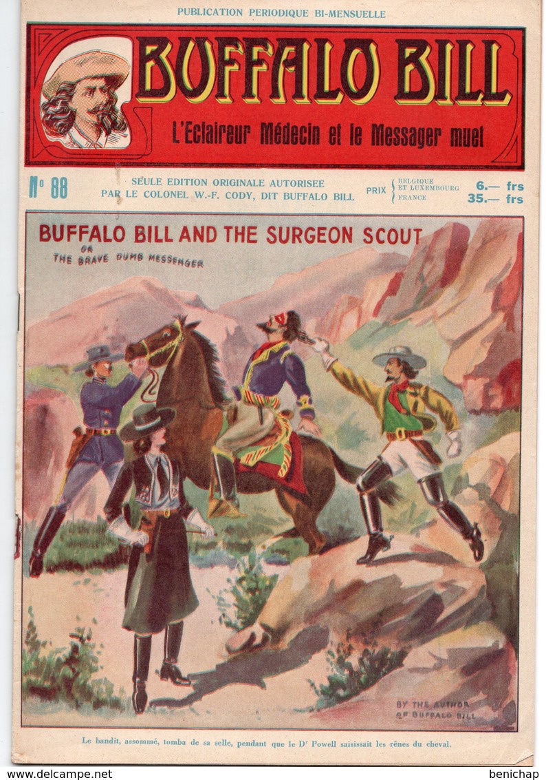 EO BUFFALO BILL N* 88 - L'ECLAIREUR MEDECIN ET LE MESSAGER MUET - LE HEROS DU FAR-WEST -  EDITION ATLAS. - Aventure