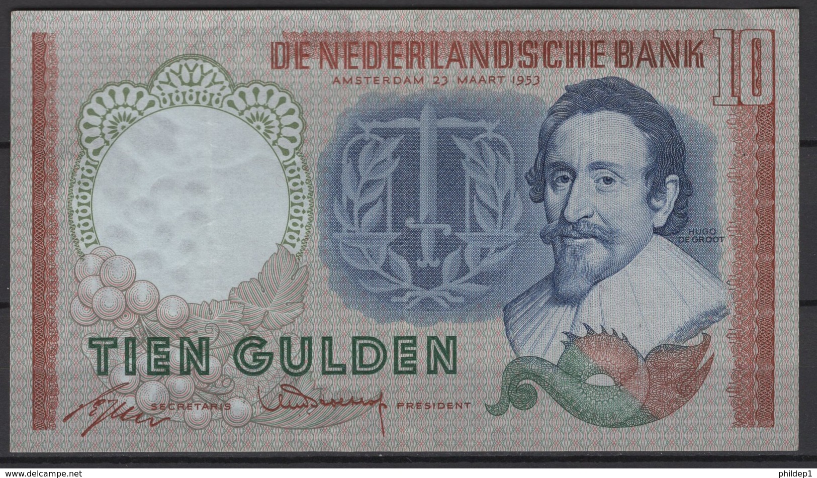 Pays-Bas / Nederlands : 10 Gulden 23/3/1953 XF/AU. KM N° 85. - 10 Gulden