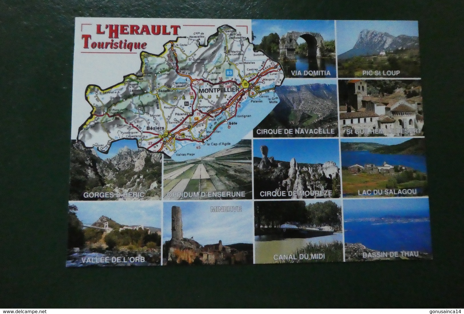 S 5 )  CARTE DEPARTEMENT  L HERAULT TOURISTIQUE  REF 3899 MICHELIN D APRES CARTE 919 24 EME EDITION 1996 AUTORISATION YN - Autres & Non Classés