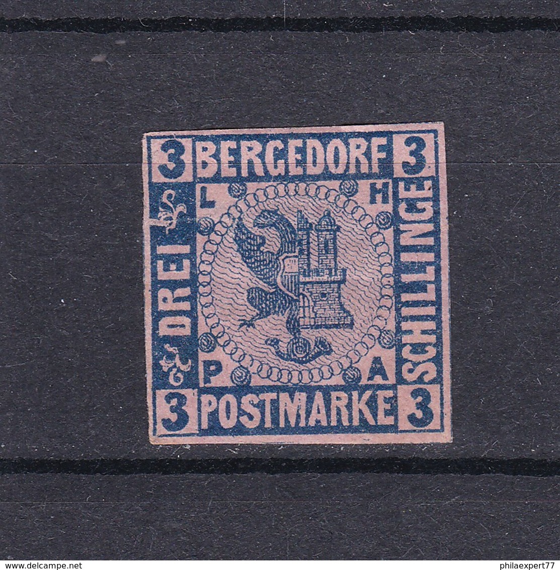 Bergedorf - 1861/67 - Michel Nr. 4 - Geprüft - Ungebr. - 30 Euro - Bergedorf