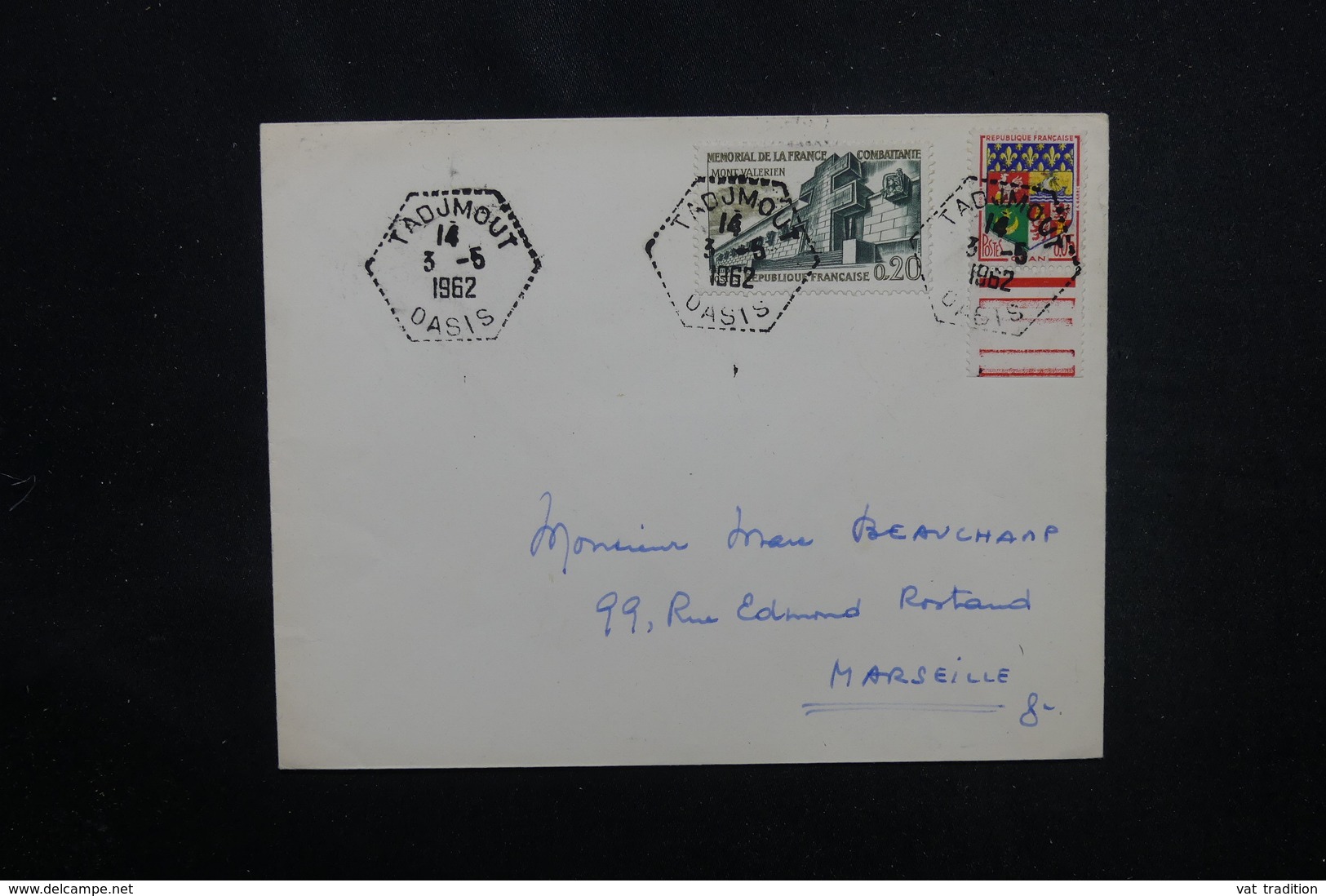 ALGÉRIE - Oblitération " Tadjmout Oasis " Sur Enveloppe En 1962 Pour Marseille - L 51840 - Covers & Documents