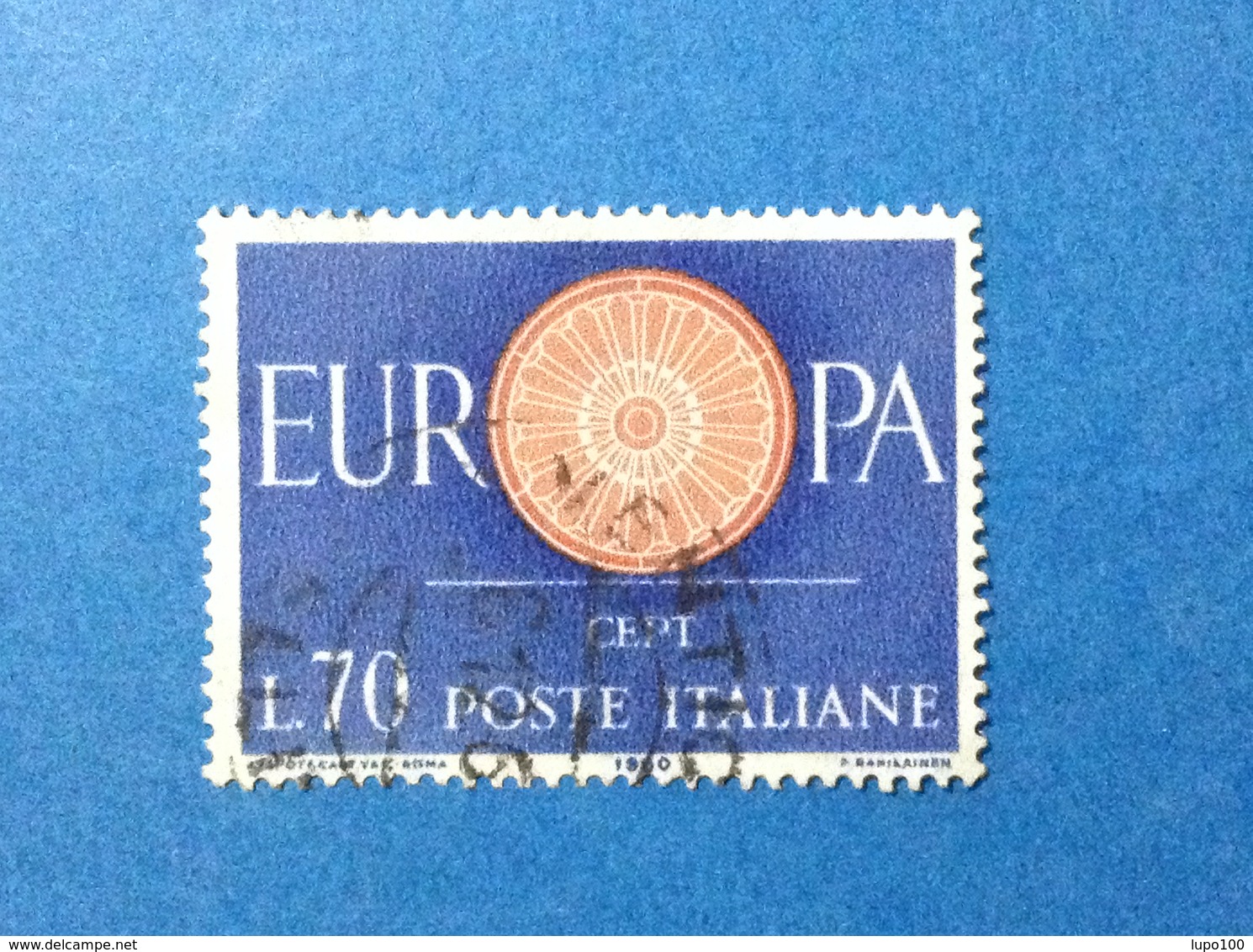 1960 ITALIA EUROPA CEPT 70 LIRE FRANCOBOLLO USATO ITALY STAMP USED - 1946-60: Usati