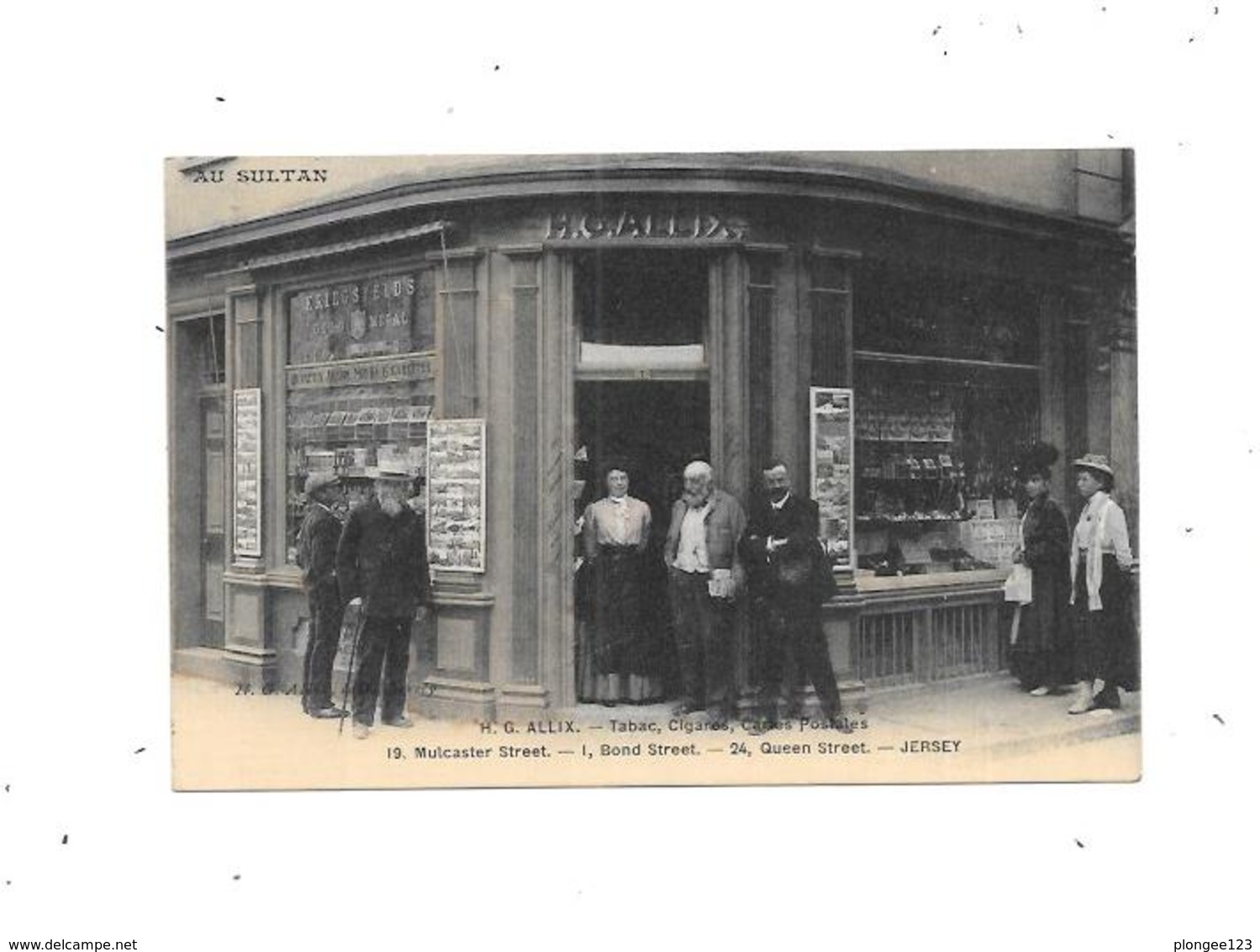 JERSEY : Tabac, Cigares, Cartes Postales, 19 Mulcaster Street, 1 Bond Street, 24 Queen Street, - Autres & Non Classés