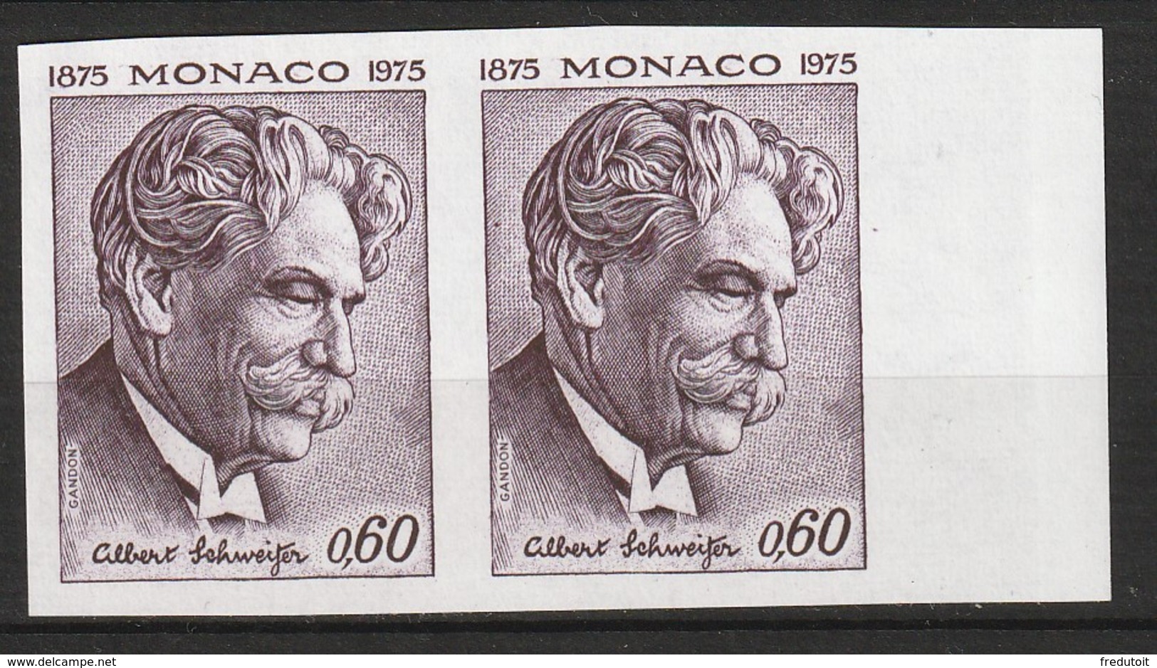 MONACO - ESSAI De COULEUR - N°1011 ** (1975) Albert Schweitzer - Other & Unclassified