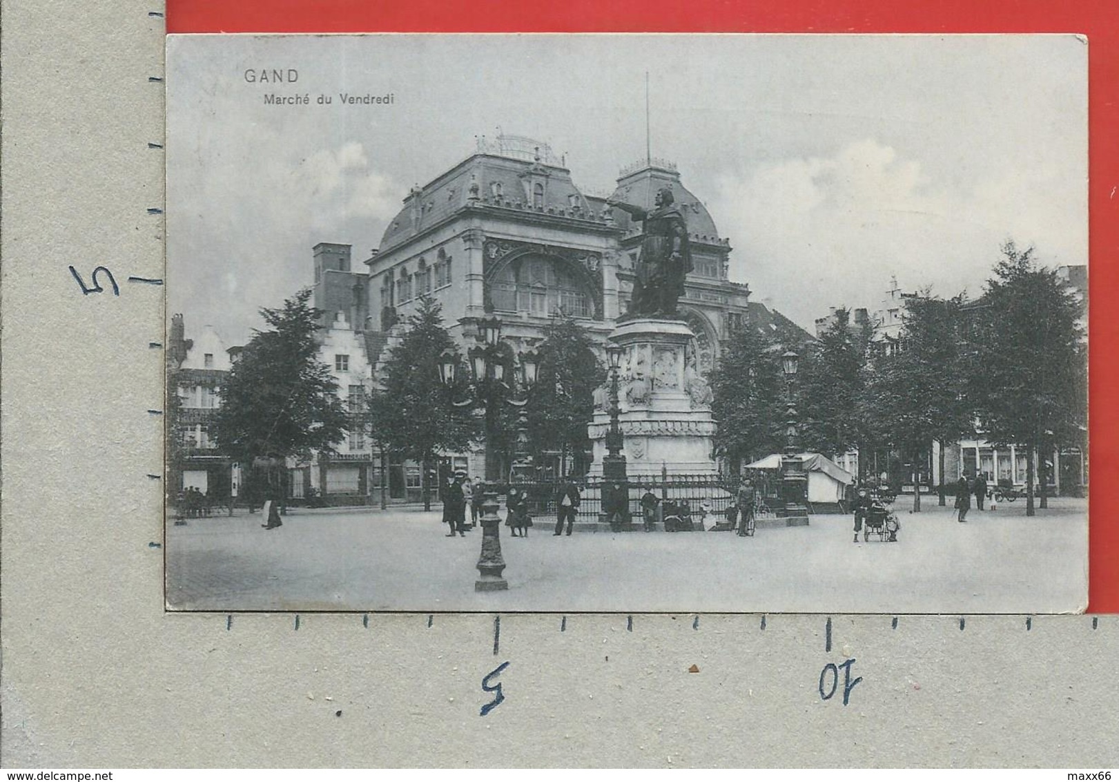 CARTOLINA VG BELGIO - GAND GENT - Marche Du Vendredi - 9 X 14 - 1907 - Gent