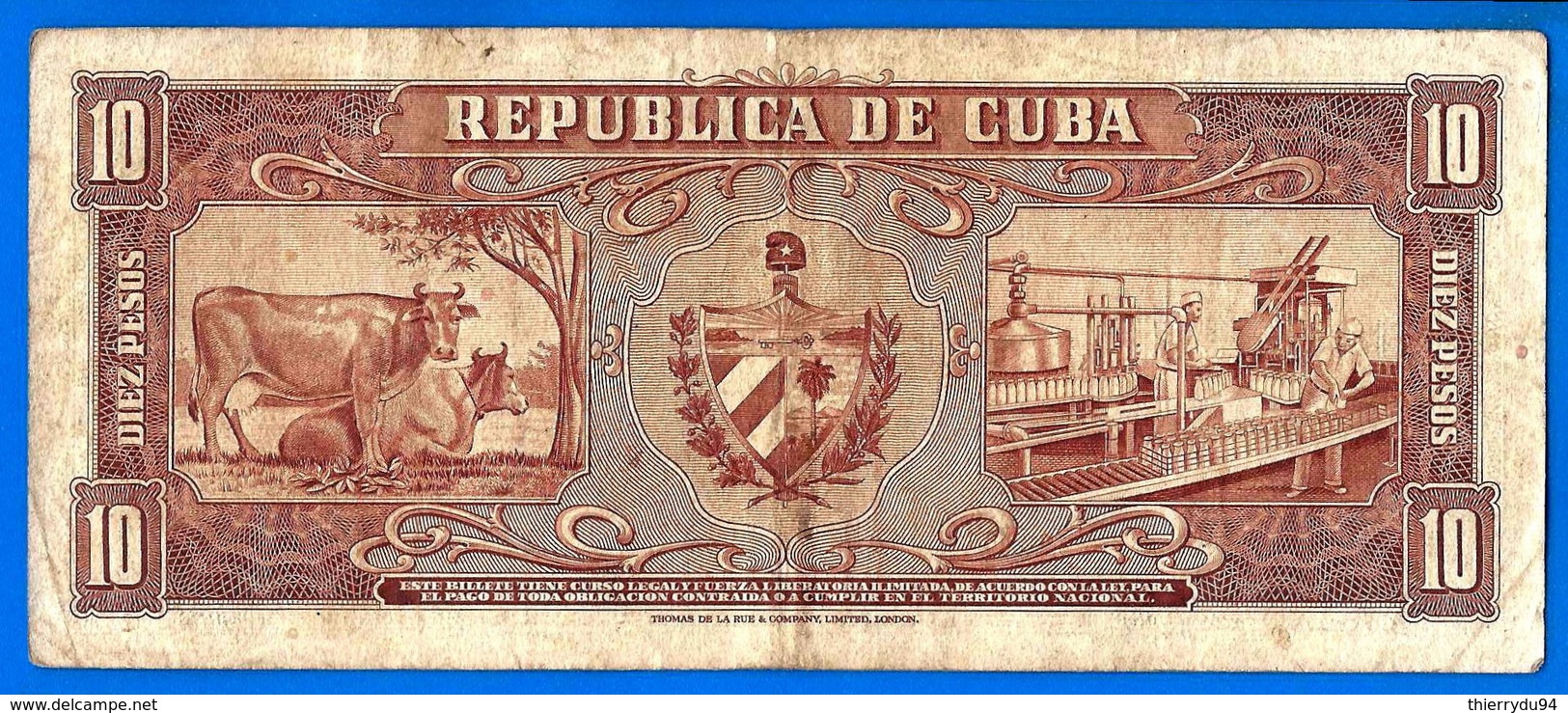 Cuba 10 Pesos 1956 Cespedes Kuba Que Prix + Port Peso Paypal Bitcoin OK - Cuba