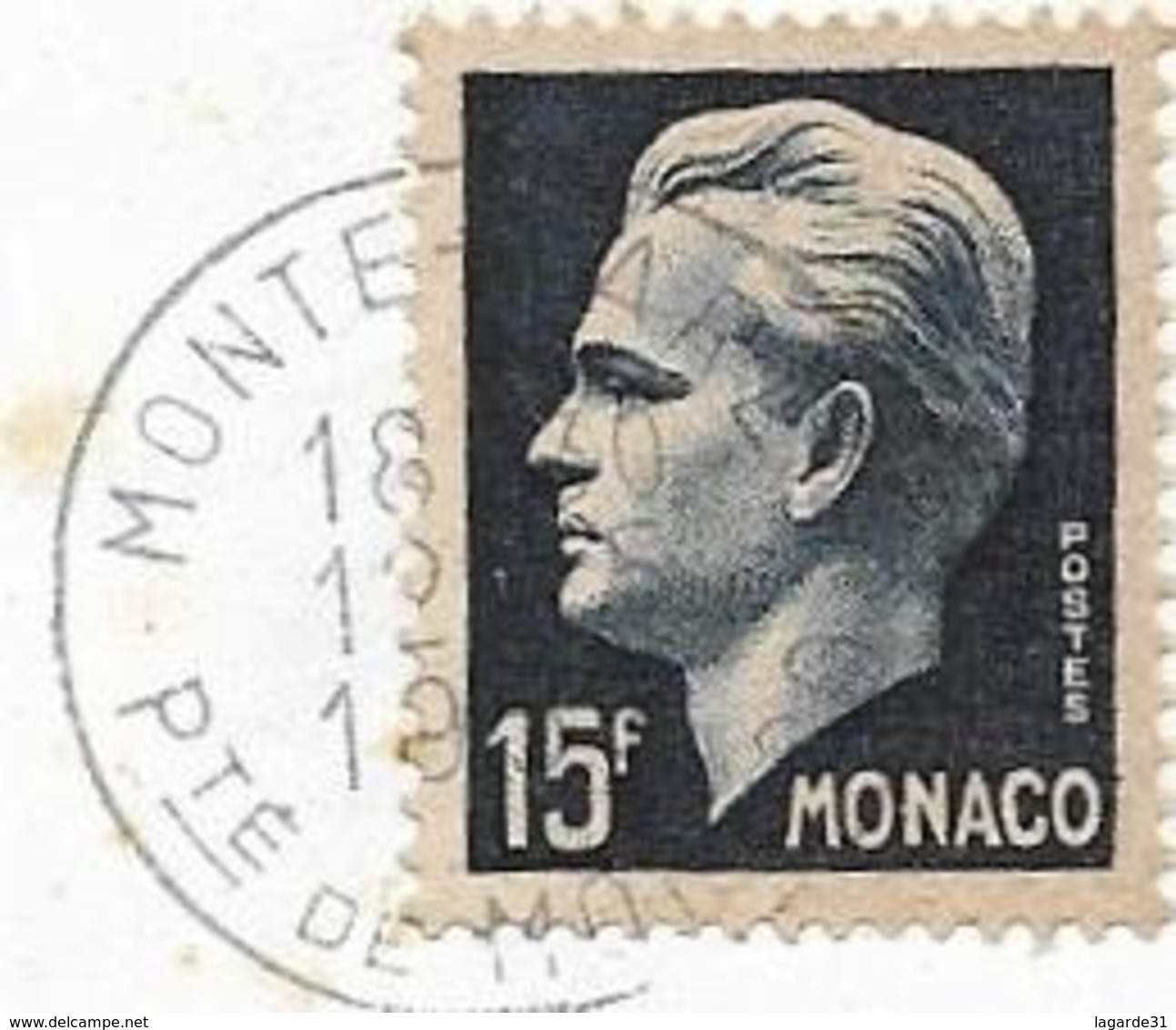 Monaco  1955 Flamme Couronne Du Blason Méditerranée Hotel De Paris Monte Carlo - Macchine Per Obliterare (EMA)