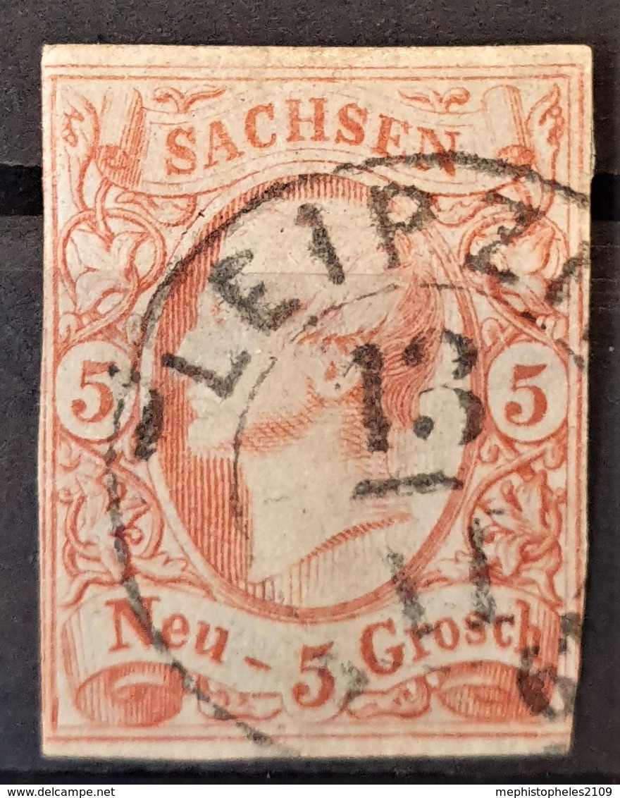 SACHSEN / SAXONY 1856 - Canceled - Mi 12 - 5Ng - Sachsen