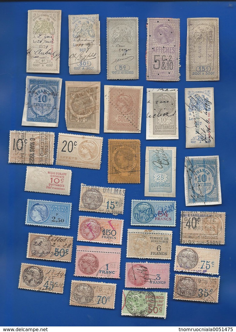 30 Timbres Fiscaux  France - Other & Unclassified