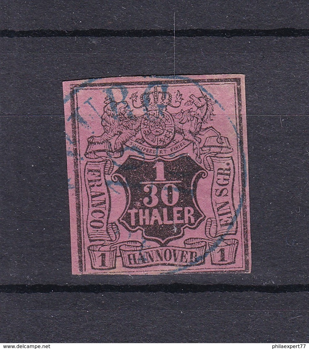 Hannover - 1855 - Michel Nr. 3 B - Gest. - 65 Euro - Hanover