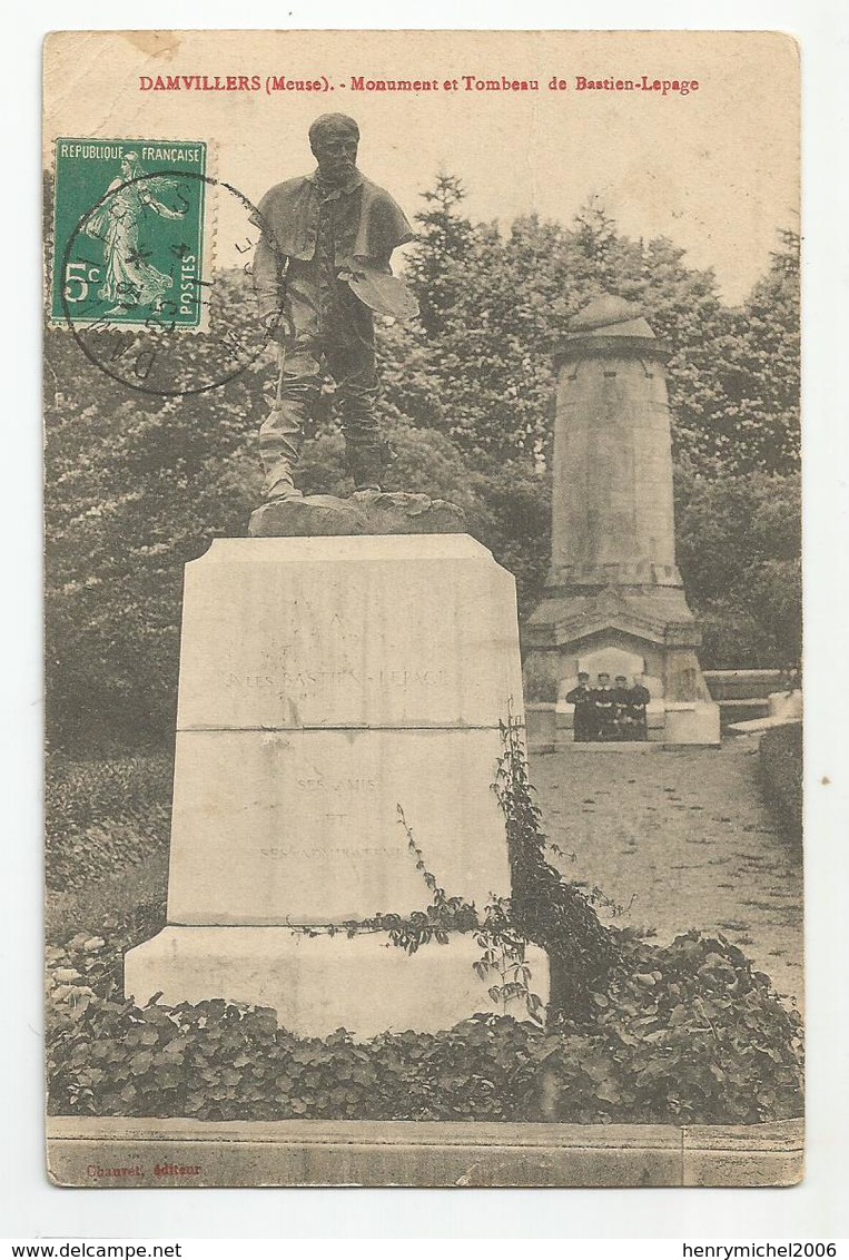 55 Damvillers Monument Et Tombeau De Bastien Lapage 1911 - Damvillers
