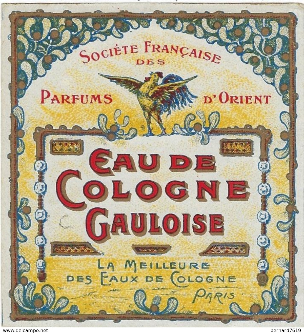 Image  Etiquette Gauloise Paris   Eau De Cologne - Produits De Beauté