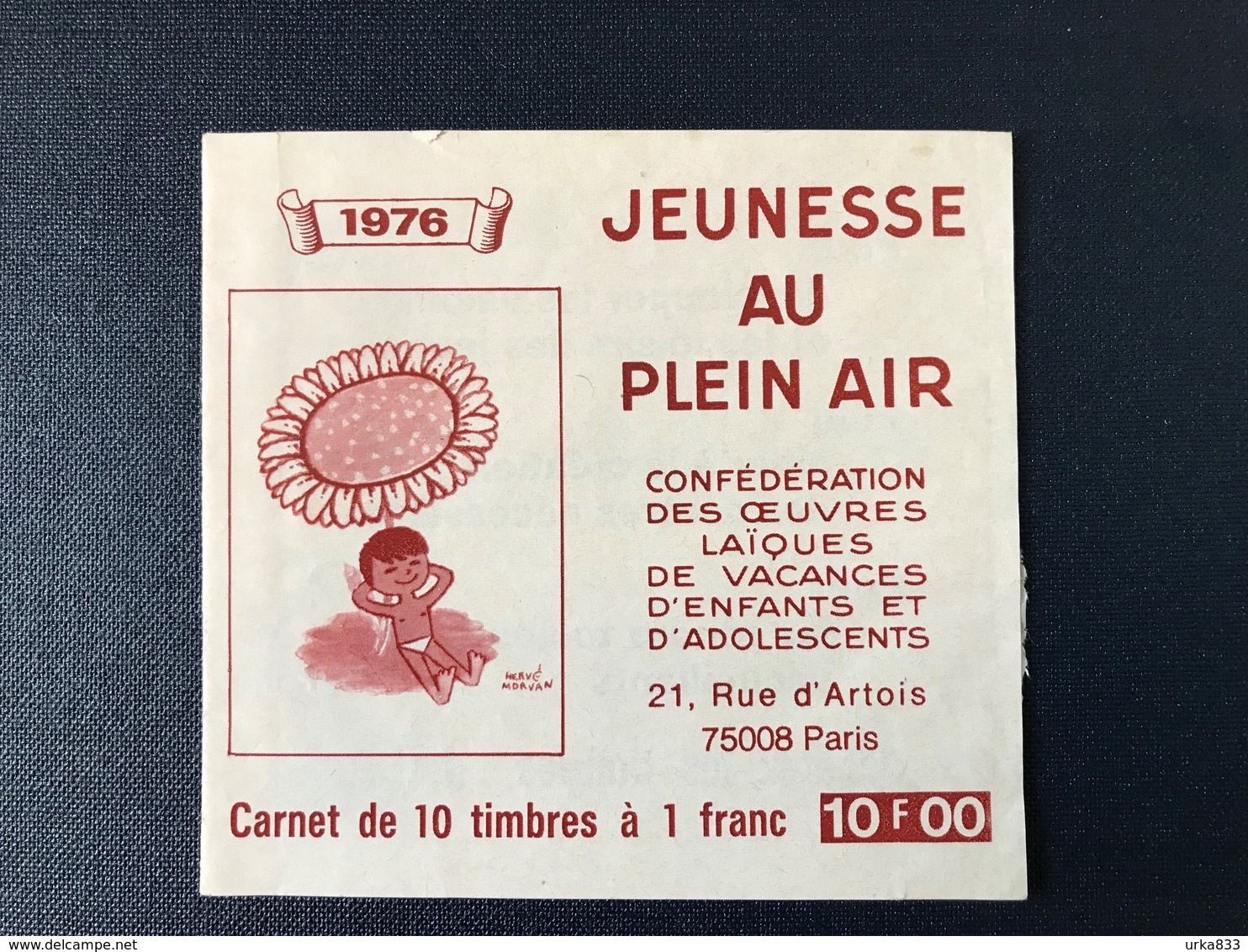 Timbres Jeunesse Au Plein Air 1976 Vacances Enfants œuvres Laïques - Antitubercolosi