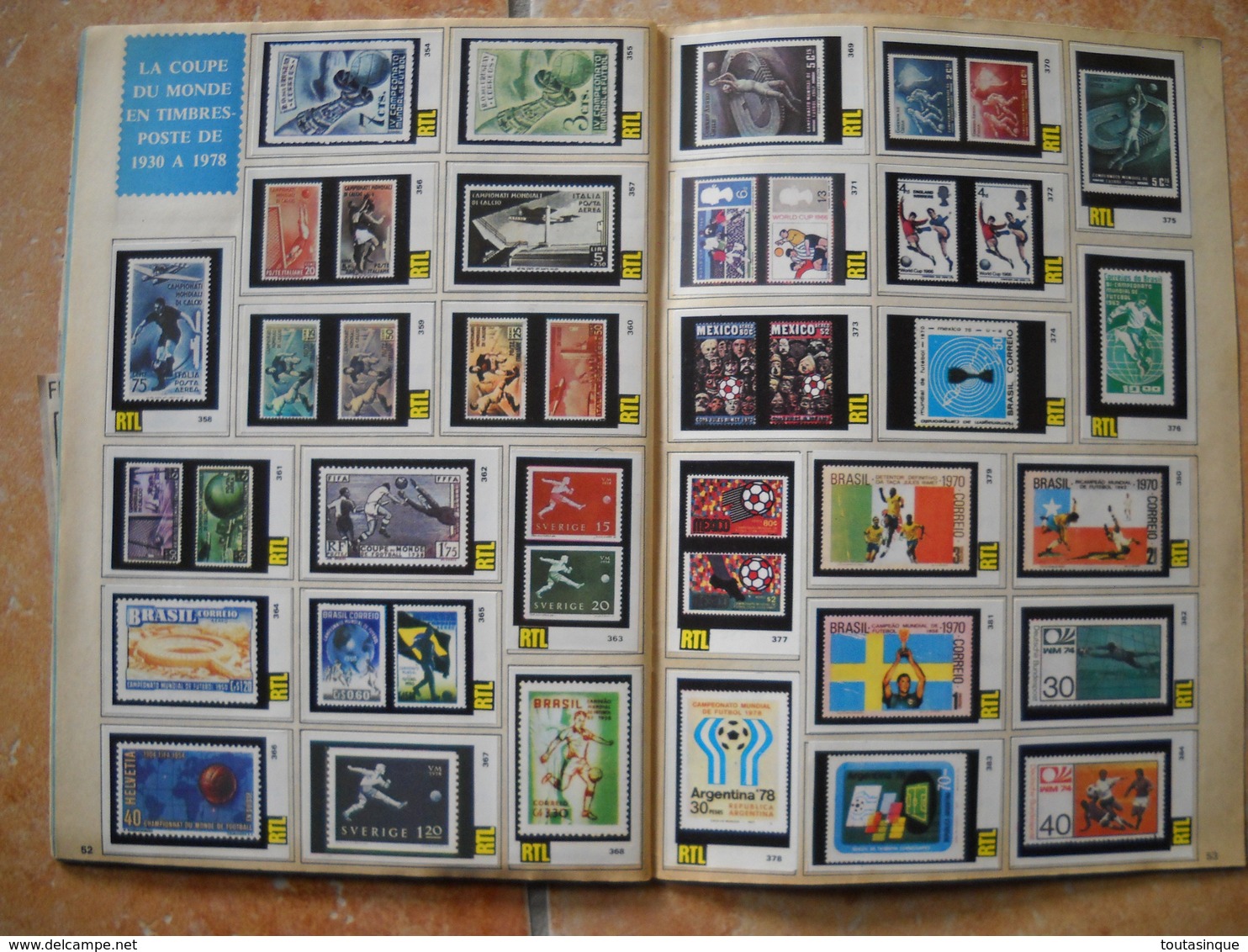 rare album publicitaire RTL  .football coupe du monde 78 . complet de ses 384 images . non panini . 9 photos .