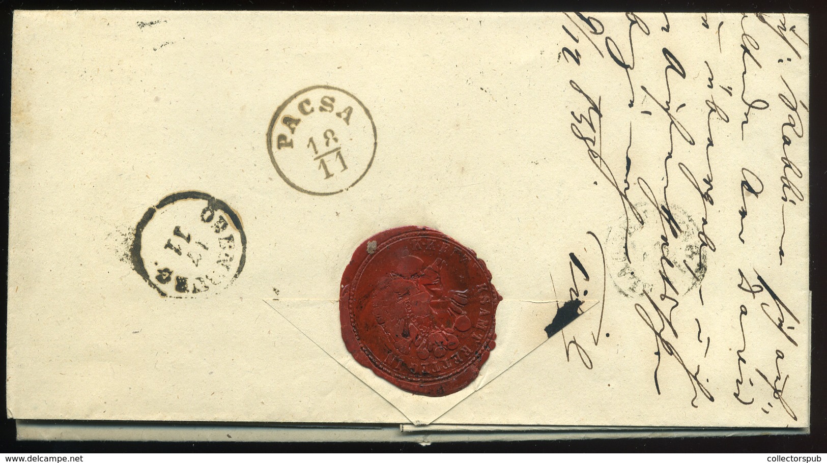 RETTEG / Reteag 1856. Dekoratív Ex Offo, Tartalommal Pacsára Küldve - ...-1867 Prephilately