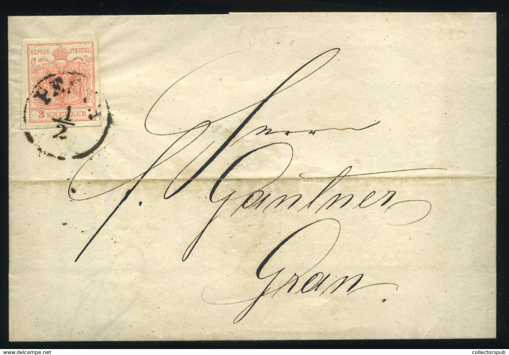 PEST 1853. Szép 3kr-os Levél Esztergomba - Used Stamps