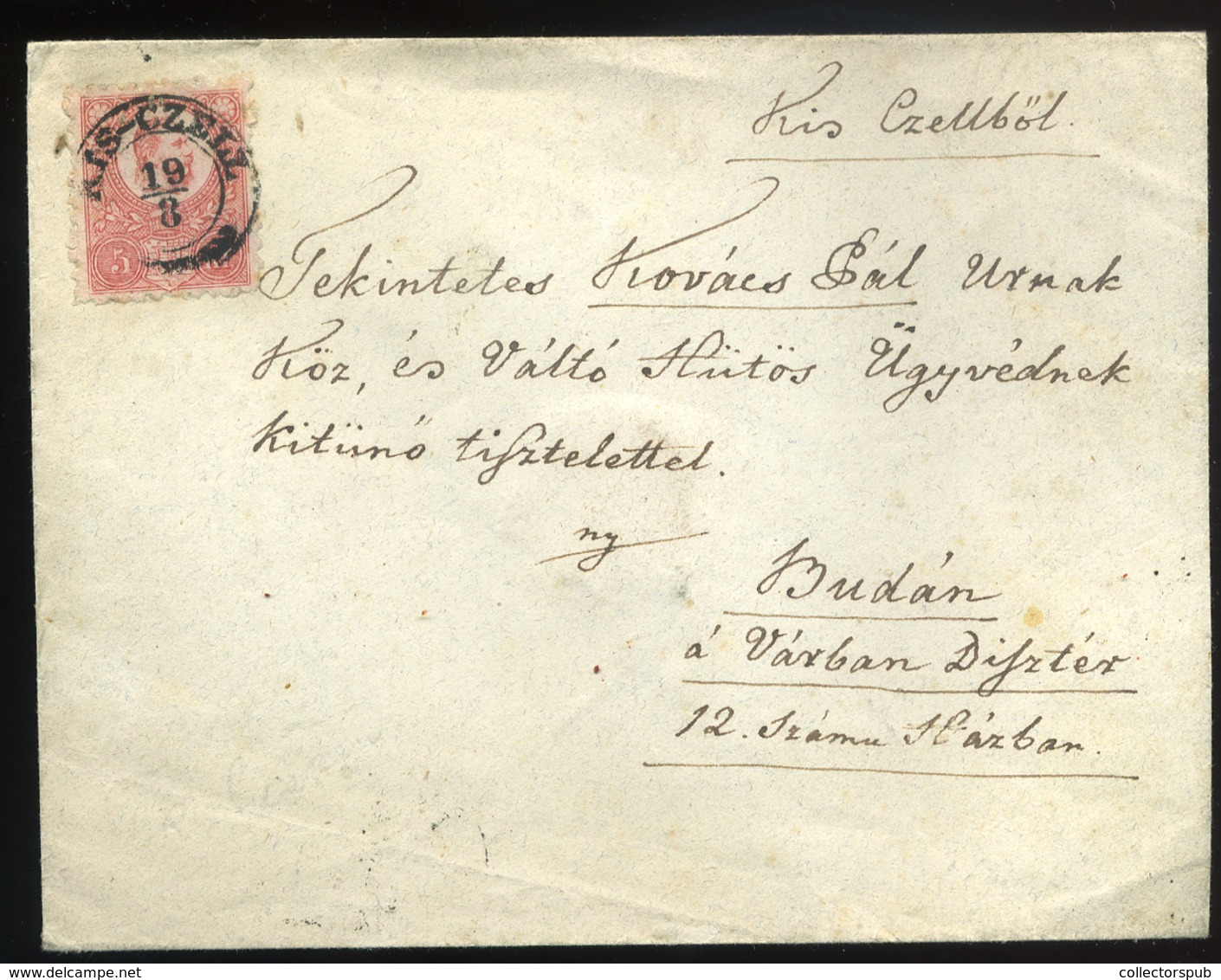 KISCZELL 1871. Szép 5kr-os Levél Budára Küldve - Usado