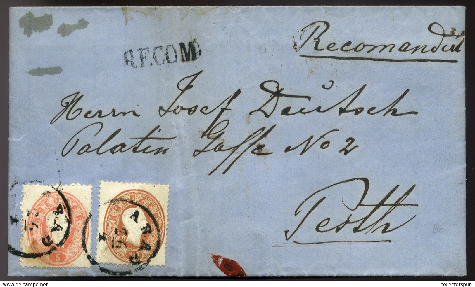 ARAD 1863. Ajánlott Levél, Tartalommal Pestre Küldve - Used Stamps