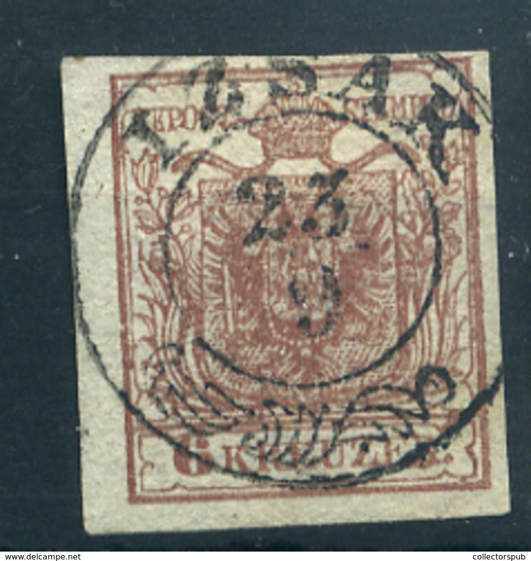 IZSÁK 6Kr Szép Bélyegzés - Used Stamps