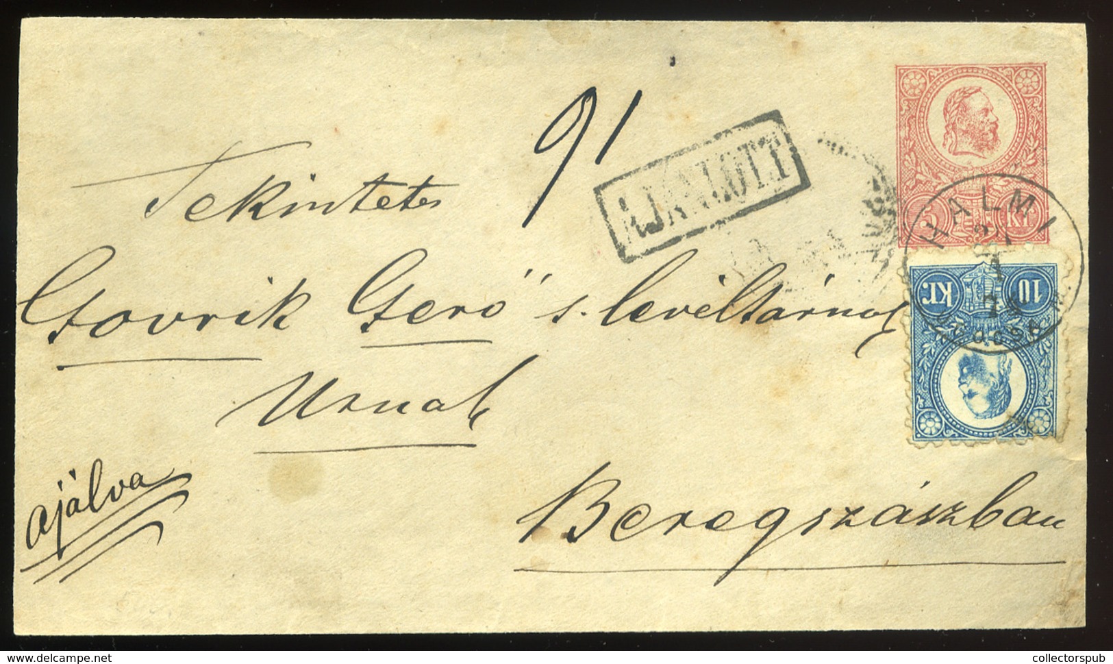 HALMI 1874. Ajánlott Levél Előlap - Used Stamps