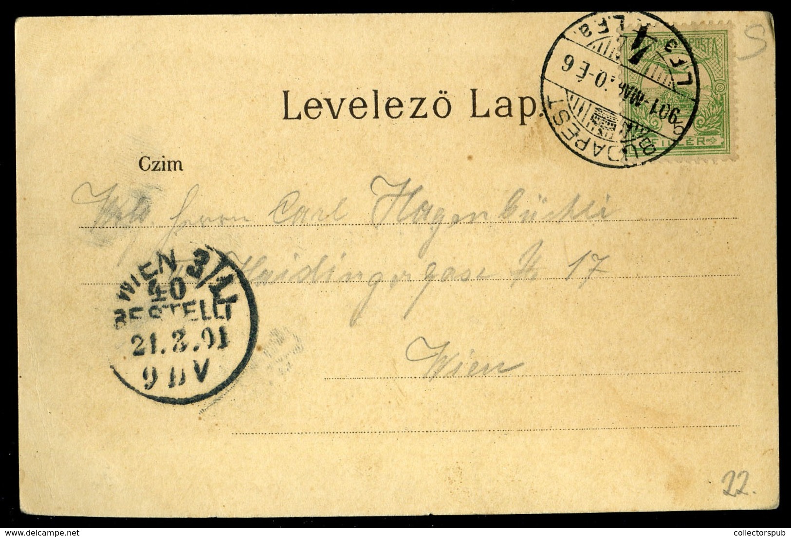 BUDAPEST 1901. Litho Képeslap - Hongrie