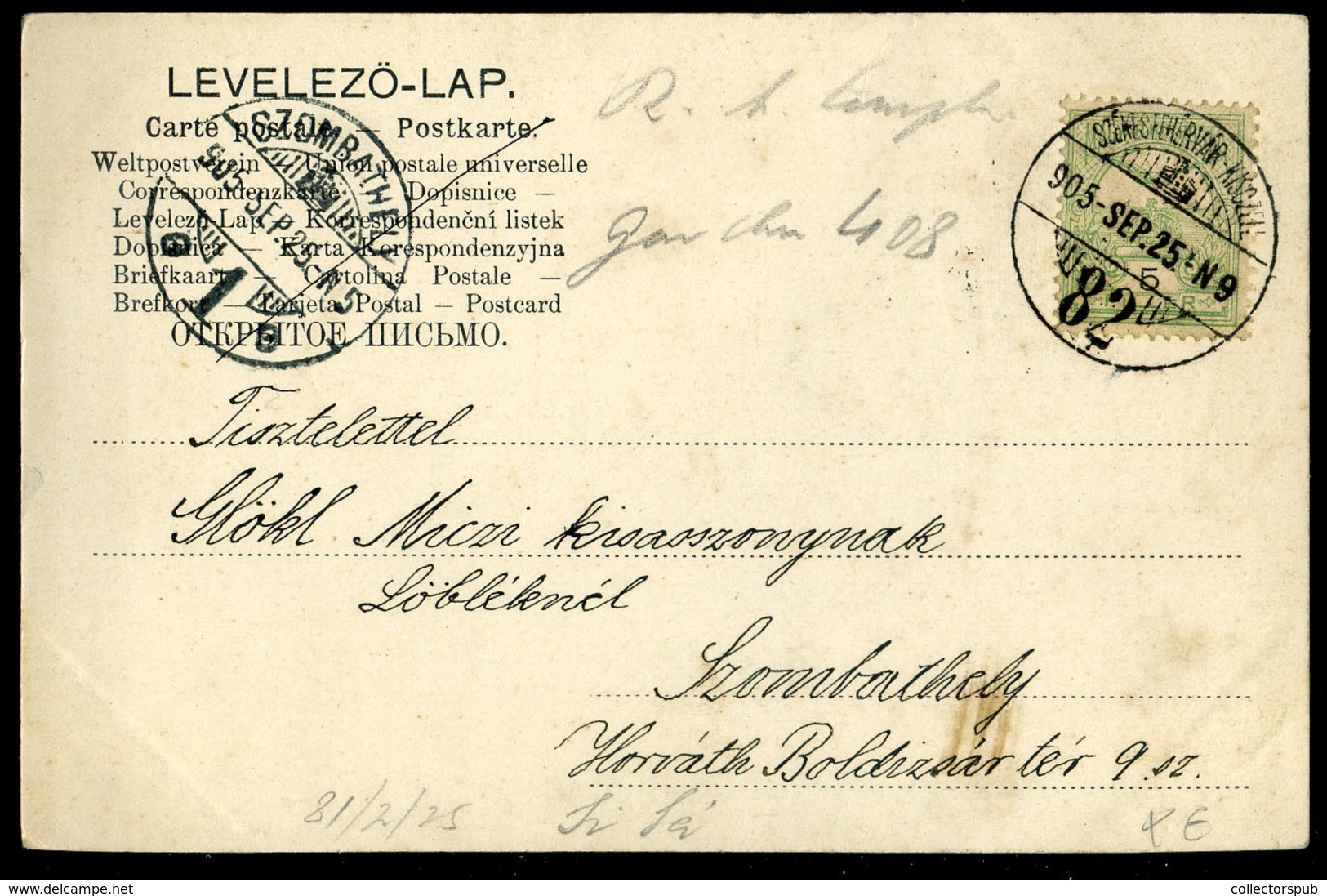 VÁROSLŐD 1905. Régi Képeslap, Kályha Gyár, Vendéglő - Hongarije
