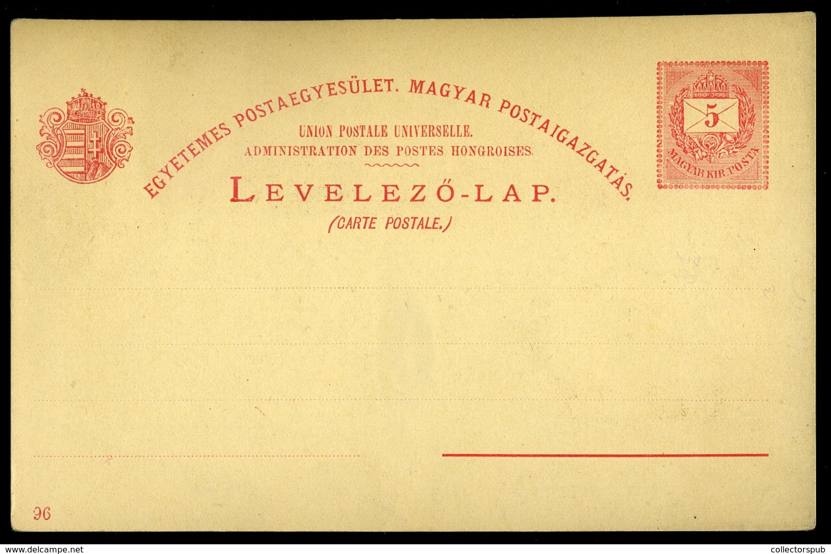 1896. MILLENNIUMI 5Kr Díjjegyes Képeslap - Used Stamps