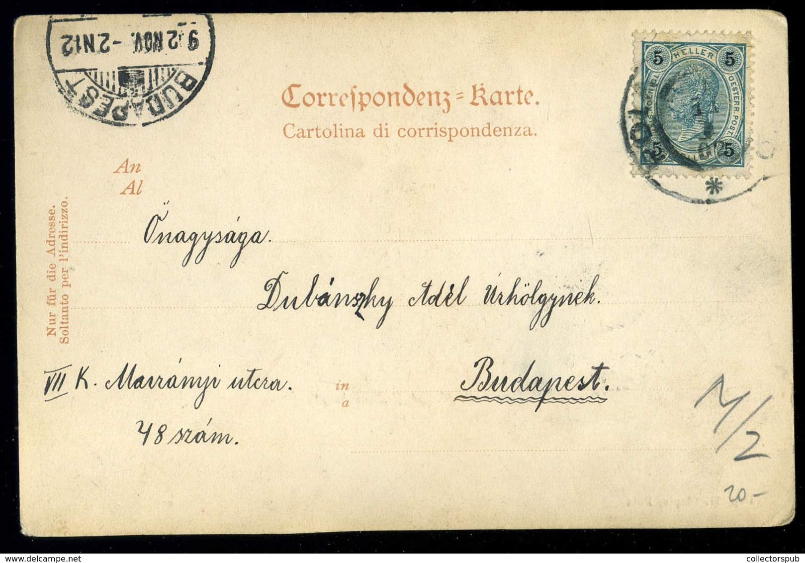 K.u.K. HADITENGERÉSZET 1902.Pola Képeslap,SMS Habsburg - Hongarije
